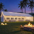 20x40 Party Tent, Reinforced Galvanized Steel Pipe Waterproof Canopy with Sidewalls & Roll-Up Door, Shelter for