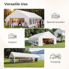 20x40 Party Tent, Reinforced Galvanized Steel Pipe Waterproof Canopy with Sidewalls & Roll-Up Door, Shelter for, alternate