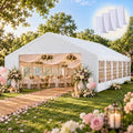 20x40 Party Tent with 4 Panels 5x40 Ceiling Curtain Weddings Events