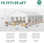 20x40FT Party Tent Heavy Duty Wedding Tent in 20x40FT, alternate view 2
