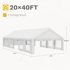 20x40ft Party Tent Outdoor Heavy Duty Wedding Event Shelters in 20x40ft, alternate view 3