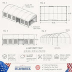 20x40FT Party Tent Outdoor Wedding Event Shelters Arch Top in 20x40FT, alternate view 3