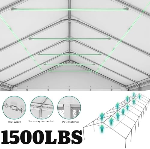 20x60FT Party Tent Heavy Duty Wedding Tent Event Shelters in 20x60FT, alternate view 5