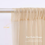 20x8ft Champagne Tulle Backdrop Curtain with Lights String for Parites, Sheer Backdrop Curtains for Wedding Baby, alternate