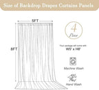 20x8ft Orange Backdrop Curtain for Parties Wrinkle Free Fabric Backdrop Curtain Wedding Photo Backdrop Drapes, alternate view