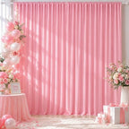20x8FT Pink Backdrop Curtains for Wedding Parties, Ultra Drapey & Silky Drapes for Backdrop Skin-Friendly & Soft, alternate