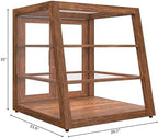 21 in. Dark Wood Slanted Countertop Dry Bakery Display Case, Bread, Pastry and Dessert Display with Tempered, alternate view