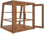 21 in. Dark Wood Slanted Countertop Dry Bakery Display Case, Bread, Pastry and Dessert Display with Tempered, alternate view