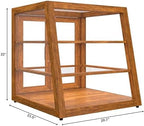 21 in. Light Wood Slanted Countertop Dry Bakery Display Case, Bread, Pastry and Dessert Display with Tempered, alternate view
