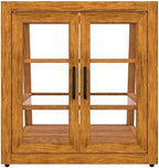 21 in. Light Wood Slanted Countertop Dry Bakery Display Case, Bread, Pastry and Dessert Display with Tempered, alternate view