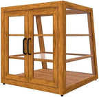 21 in. Light Wood Slanted Countertop Dry Bakery Display Case, Bread, Pastry and Dessert Display with Tempered, alternate view