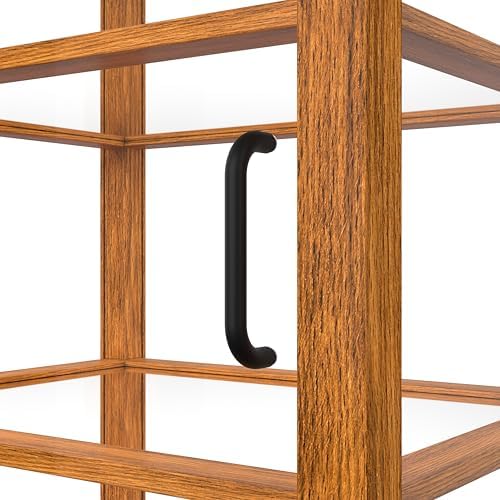 21 in. Upright Light Wood Countertop Dry Bakery Display Case, Bread, Cake and Pastry Display with Tempered Glass, alternate