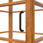21 in. Upright Light Wood Countertop Dry Bakery Display Case, Bread, Cake and Pastry Display with Tempered Glass, alternate