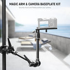 21" Magic Arm Camera Mount with Super Clamp, Overhead Desk Mount with 360° Dual Ball Head, 1/4" 3/8" 5/8" Stud, alternate