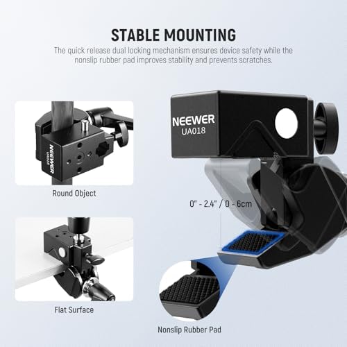 21" Magic Arm Camera Mount with Super Clamp, Overhead Desk Mount with 360° Dual Ball Head, 1/4" 3/8" 5/8" Stud, alternate