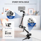 21" Magic Arm Camera Mount with Super Clamp, Overhead Desk Mount with 360° Dual Ball Head, 1/4" 3/8" 5/8" Stud, alternate