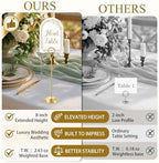 21 PCS Gold Table Number Holders With Table Numbers 1-20 & Head Table Card, 8" Weighted Base Place Card Holders, alternate