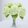 21" Real Touch Green Hydrangea Artificial Flowers with Long Stem & Leaves, Full Latex Faux Hydrangea Flowers for