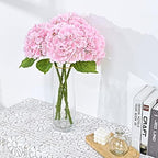 21" Real Touch Hydrangea Artificial Flowers with Long Stem & Leaves, Full Latex Faux Hydrangea Flowers for Home, alternate