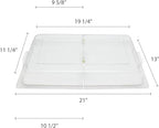 21" x 13" x 3" Full Size Polycarbonate Hinged Dome Cover Opens on both ends Clear Color- Food Pan Cover Pastry, alternate