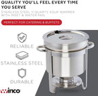 211 Stainless Steel Marmite Soup Chafer 11qt Round W/ Cover & Fram, alternate view 3