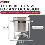 211 Stainless Steel Marmite Soup Chafer 11qt Round W/ Cover & Fram, alternate view 4