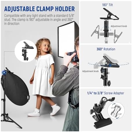 22"/56cm 5 in 1 Light Reflector with Clamp & Hand Grips, RF-56II, alternate view 5
