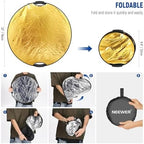 22"/56cm 5 in 1 Light Reflector with Clamp & Hand Grips, RF-56II, alternate view 7