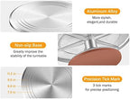 22 Aluminum Cake Stand Turntable Set for Decorating Baking Kit, 12" in Silver, alternate view 3