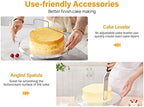 22 Aluminum Cake Stand Turntable Set for Decorating Baking Kit, 12" in Silver, alternate view 6
