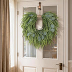 22" Artificial Eucalyptus & Saw Grass Wreath for Front Door Decor, alternate view 5