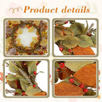 22" Fall Wreath for Front Door, Eucalyptus and Berry Decor, alternate view 6