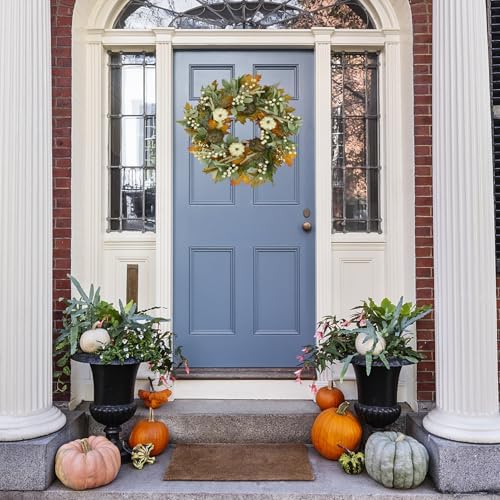 22'' Fall Wreaths for Front Door Autumn Wreath for Home Decor, alternate view 4