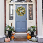 22'' Fall Wreaths for Front Door Autumn Wreath for Home Decor, alternate view 4