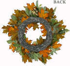 22'' Fall Wreaths for Front Door Autumn Wreath for Home Decor, alternate view 5