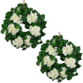 22" Hydrangea Wreath for Front Door - All-Season Wedding Décor with Lamb’s Ear Leaves & Hydrangea Blooms