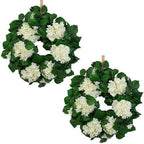 22" Hydrangea Wreath for Front Door - All-Season Wedding Décor with Lamb’s Ear Leaves & Hydrangea Blooms