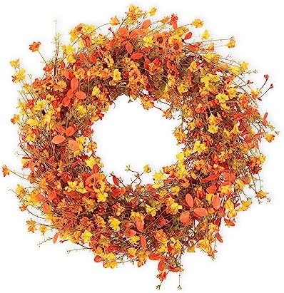 22 Inch Fall Wreaths for Front Door Boho Fall Wreath Autumn Wreath