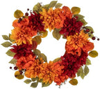 22 Inch Fall Wreaths for Front Door Outside Autumn Wreath