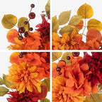 22 Inch Fall Wreaths for Front Door Outside Autumn Wreath, alternate view 4