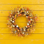 22 Inches Fall Wreath Fall Wreaths for Front Door Thanksgiving Wreath, alternate view 4
