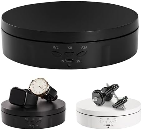 22 lbs Motorized Rotating Display Stand for Jewelry, 360 Degree, Automatic Mute Rotating Display Stand
