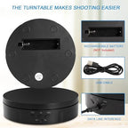 22 lbs Motorized Rotating Display Stand for Jewelry, 360 Degree, Automatic Mute Rotating Display Stand, alternate view 2