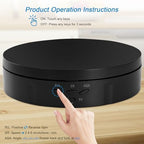 22 lbs Motorized Rotating Display Stand for Jewelry, 360 Degree, Automatic Mute Rotating Display Stand, alternate view 3