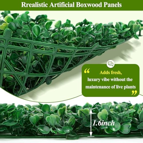 22 Pcs 10"x10" Artificial Grass Wall Panels for Indoor Outdoor Decor, alternate view 3