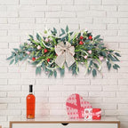 22'' Valentines Wreaths for Front Door Valentines Teardrop Swag Pink and Red Hearts for Valentine's Day