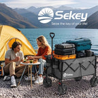 220L Beach Wagon, 440 lb Capacity, Foldable, 8 in Wide Wheels, alternate view 7
