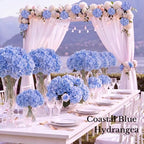 22PCS Blue Hydrangea Artificial Flowers with Stronger Bendable Stems in Blue, alternate view 5