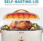 22Qt. Roaster Oven with Self-Basting Lid, Fits 26-lb. Turkey, Adjustable Temperature Settings, Keep Warm, alternate view 5