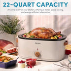 22Qt. Roaster Oven with Self-Basting Lid, Fits 26-lb. Turkey, Adjustable Temperature Settings, Keep Warm, alternate view 6